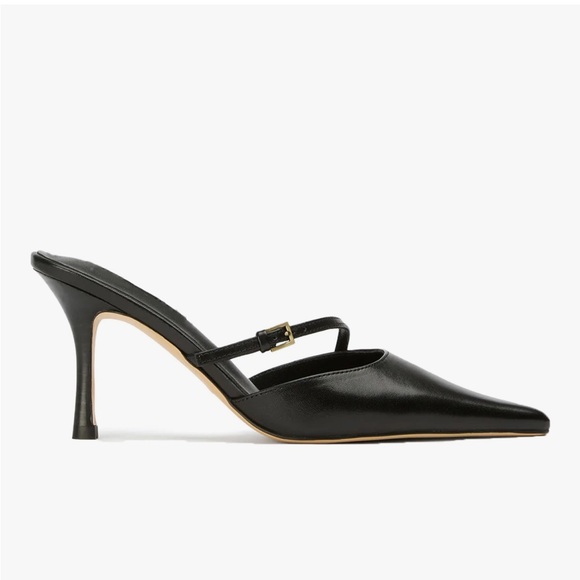 Yellhum Black Pointed-Toe Kitten Heel– Size 9 - Picture 7 of 10